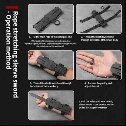 Retractable Hidden Blade Toy - Assassin Sleeve Sword Cosplay Prop for Kids Interactive Games, Parties & Birthday Gifts