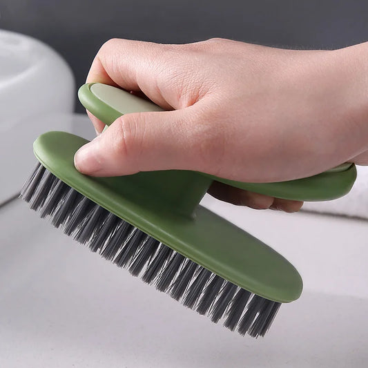 Long Handle Laundry Cleaning Brush - Soft Bristle Multifunctional Clothes Scrubbing Tool for Household Use