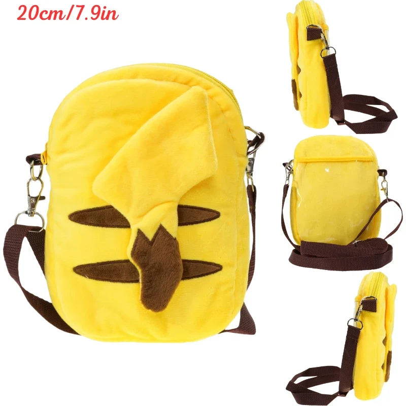 Pokemon Plush Shoulder Bag - Gengar Lucario Mimikyu Snorlax Pikachu Anime Kawaii Toy Gift for Kids