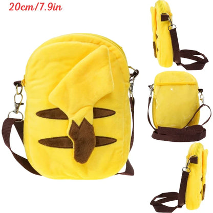Pokemon Plush Shoulder Bag - Gengar Lucario Mimikyu Snorlax Pikachu Anime Kawaii Toy Gift for Kids