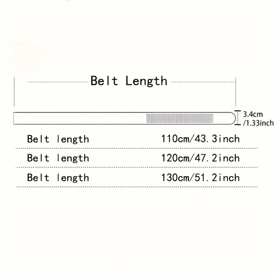 2Pcs Men’s No-Buckle Belt – High-End Black Soft PU Leather Strap Fashion Belt