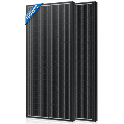 Rvpozwer N-Type Mono Solar Panel - 400W/200W/100W High Efficiency Waterproof Module for RV Marine Yacht Camping & Off Grid Power