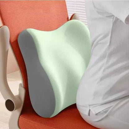 Memory Foam Seat Cushion - Lumbar Support Pad for Car, Office Chair & Desk Use