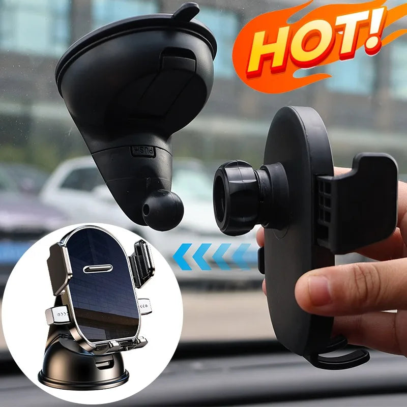 Universal Suction Cup Car Phone Holder - 360° Dashboard Windshield GPS Mount for iPhone Xiaomi Huawei