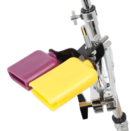 Double Sambago Bell - Latin Percussion Yellow Purple Cowbell High Low Sound Drum Accessory