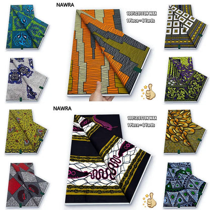 100% Cotton African Wax Print Fabric - High Quality Original Real Wax Ankara Batik Pagne Nigeria Style Sewing Fabric