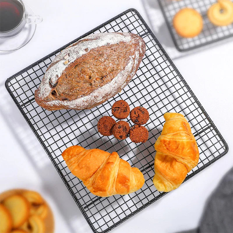 FAISDU Single Layer Stainless Steel Cooling Rack — BBQ Bread Cake Drip Dry Rack Baking Grid Pan Kitchen Tool