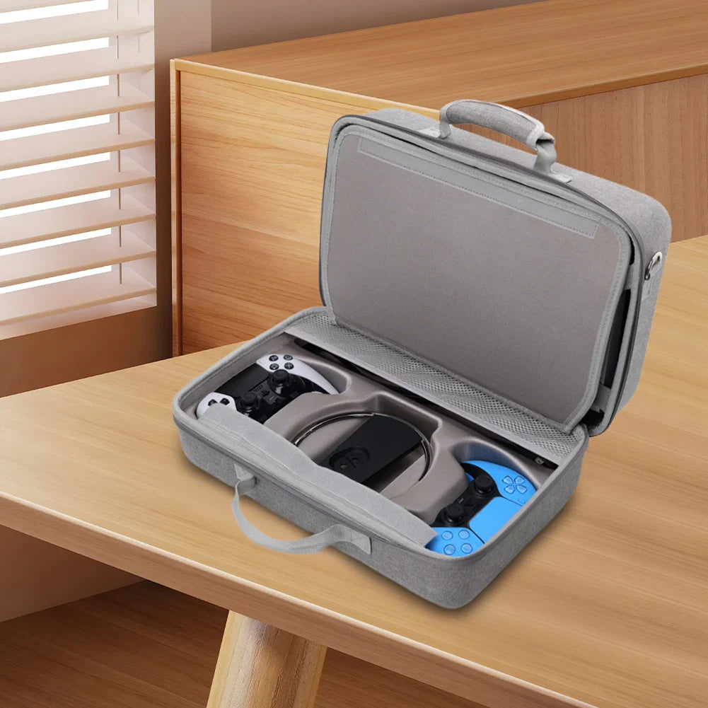 Hard Shell Carrying Case for PS5 Slim — Storage Bag for Console, Controllers & Accessories