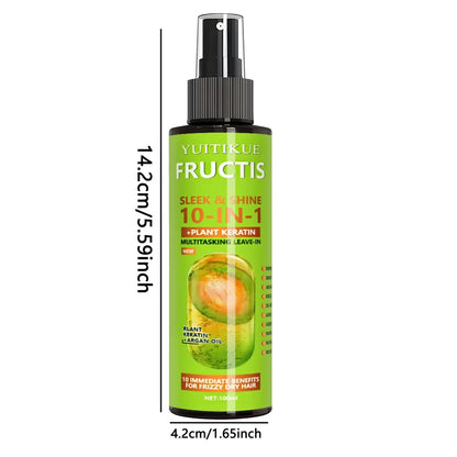 10-in-1 Keratin Hair Spray - Plant-Based Repair Treatment for Dry, Frizzy & Smoothing Hair Care