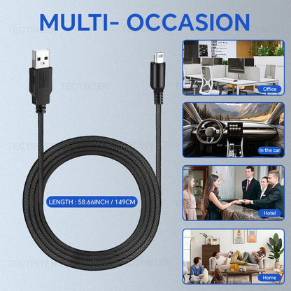 1.5M USB Charging Cable for Nintendo DSi/3DS/2DS/XL/LL – Power Cord Replacement for New 3DS XL, 3DS LL & Game Console Charger