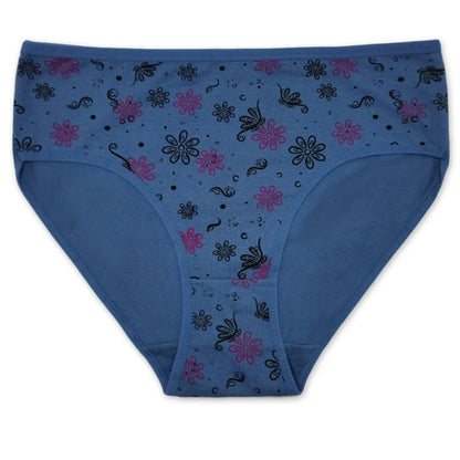 Women’s Cotton Briefs Set - Sexy Print Mid-Rise Plus Size Panties 2XL-4XL Soft Breathable Underwear 6Pcs