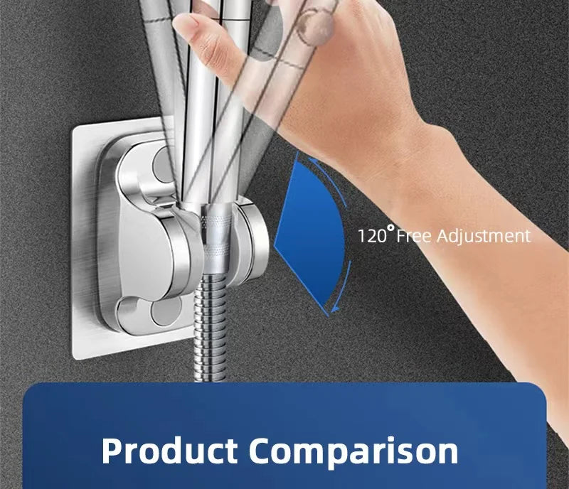 Universal Adjustable Shower Head Holder – Replacement Hand Shower Bracket for Slide Bar Bathroom Accessories
