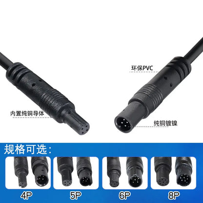 Car Rear View Camera Extension Cable - 1/2M 4Pin 5Pin 6Pin 8Pin Male to Female DVR Monitor Connector Wire