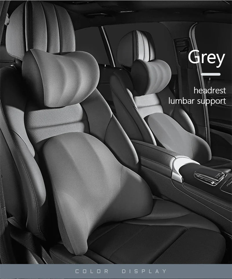 Electric Car Lumbar & Neck Massage Pillow | Single Headrest Vibration Cushion for Seat Support
