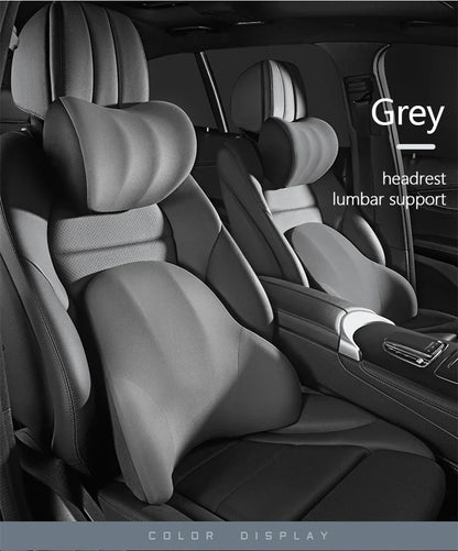 Car Electric Lumbar & Neck Massage Cushion | Single Headrest Vibration Pillow for Seat Support