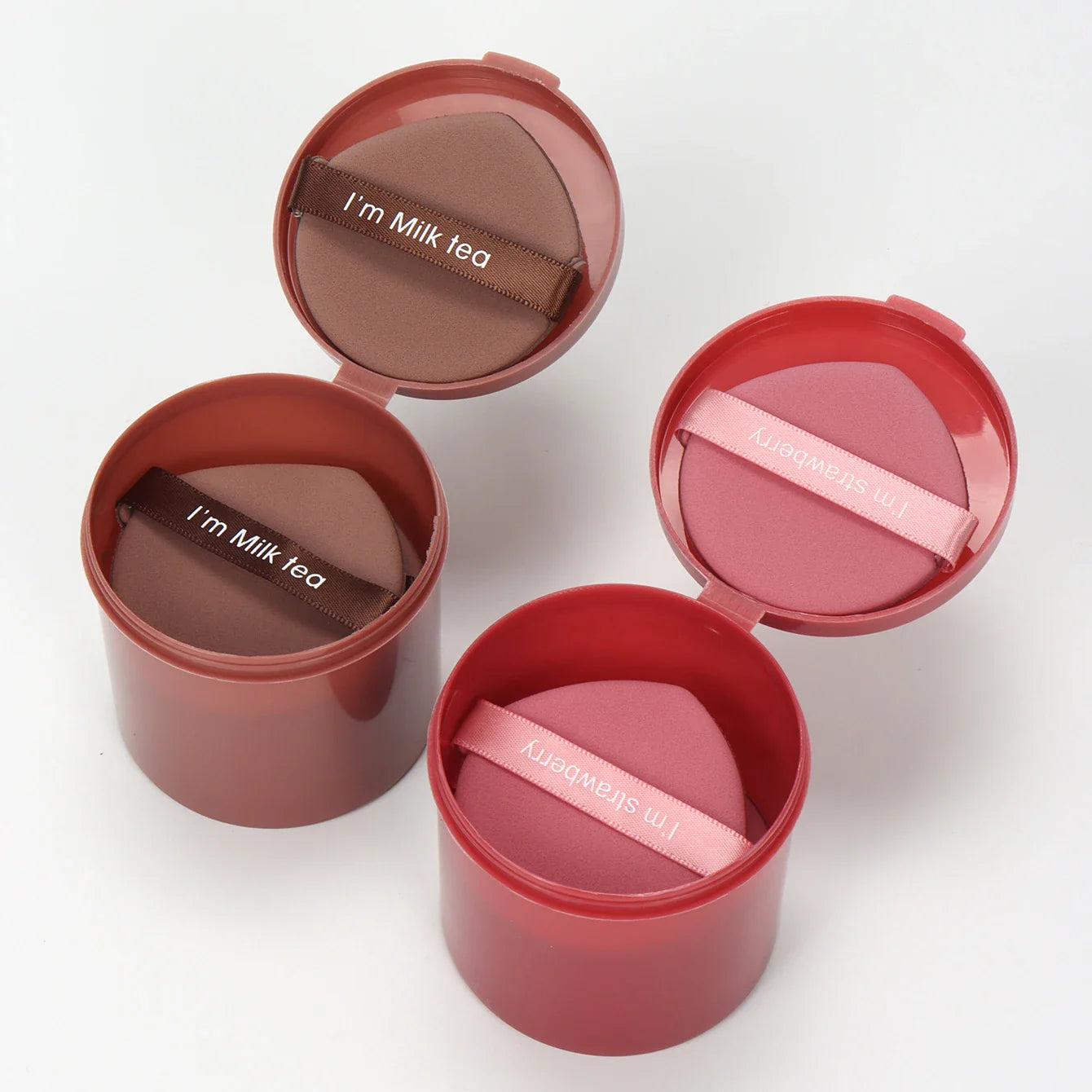 Karsyngirl 7-Pcs Strawberry Cosmetic Puff Set — Double-Sided Soft Makeup Sponges for Powder & Beauty Tools