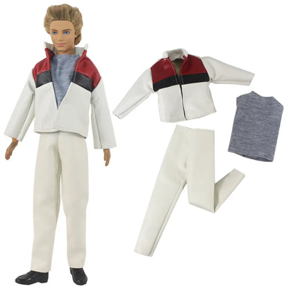 1 Set 12" Ken Doll Clothes — Leather Outfit with Multiple Styles to Choose From