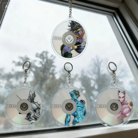 Anime Acrylic Keychain - JoJo Bizarre Adventure Cosplay Figure Charm for Bags, Desk Decor & Holiday Gift
