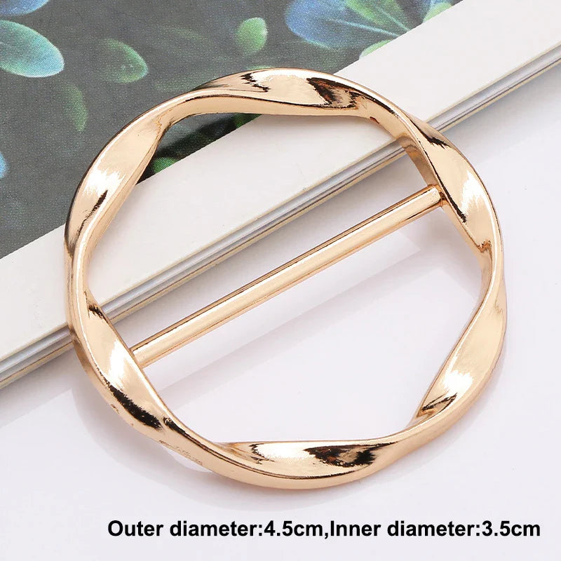 Elegant Alloy Brooch Pins with Pearls & Rhinestones – Minimalist Irregular Shapes, Fashion Accessory for Garments & Scarves