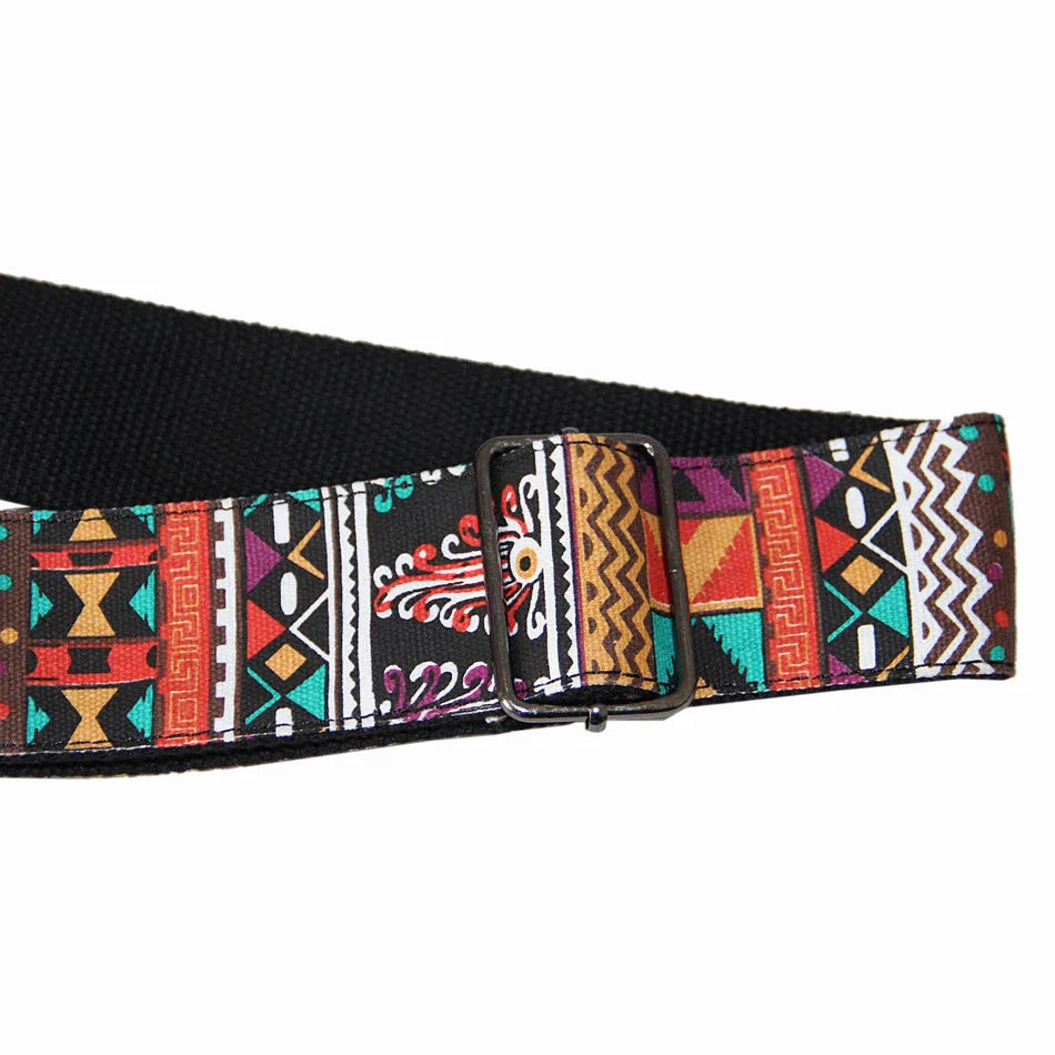 High-Quality Cotton Guitar Strap – Adjustable Length, 6.2cm Wide for Acoustic Guitar & Electric Bass