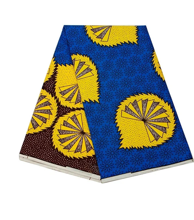 African Nigerian Batik Wax Print Fabric - High Quality Polyester Ankara Sewing Cloth A-7