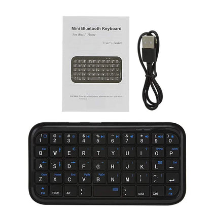 Rechargeable Bluetooth 3.0 Keyboard: Mini Slim Travel Size Wireless Keypad - Portable 49 Keys Keyboard for Tablets and Smartphones