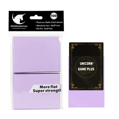 100PCS Matte Card Sleeves - 66x91mm TCG Trading Card Protectors for Pokémon, Tarot & Board Games