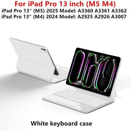 TouchPad Magic Keyboard Case for iPad Air & iPad Pro - Backlit Smart Cover with Trackpad Support for 11/13 Inch Models