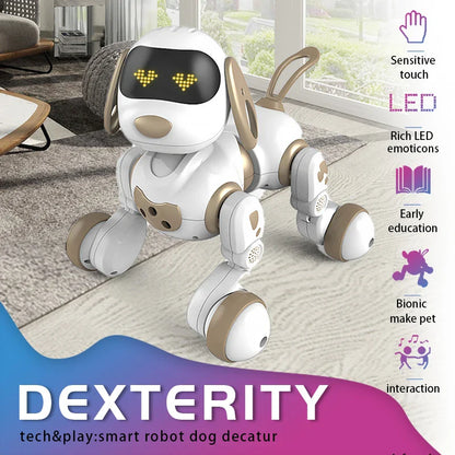 Funny RC Robot Dog – Electronic Stunt Dog with Voice Commands, Touch-Sense, and Music for Boys and Girls, Model 18011