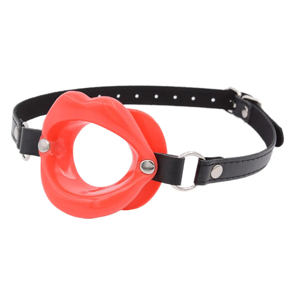Silicone Lips O-Ring Gag – Oral Fixation Open Mouth BDSM Bondage Restraint for Couples, Adult Sex Toy
