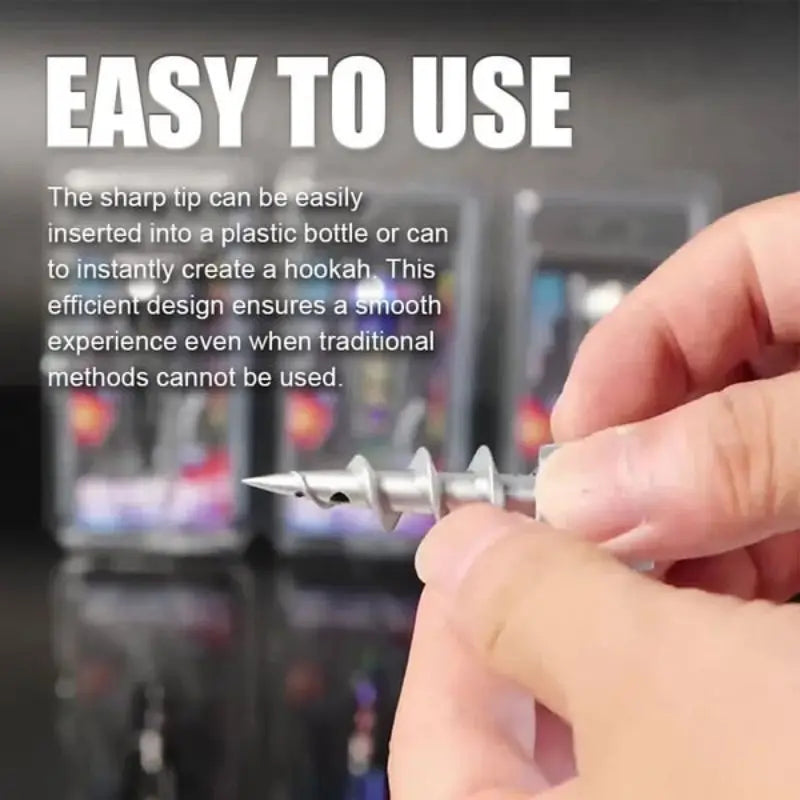 Metal Screw Shape Water Pipe Head - 23mm Spiral Cannon Fitting Tool for Water Smoke Accessories