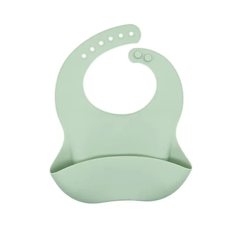 3D Waterproof Baby Bib – Cute Cartoon Animal Print, Adjustable Soft Silicone Feeding Bib for Boys & Girls