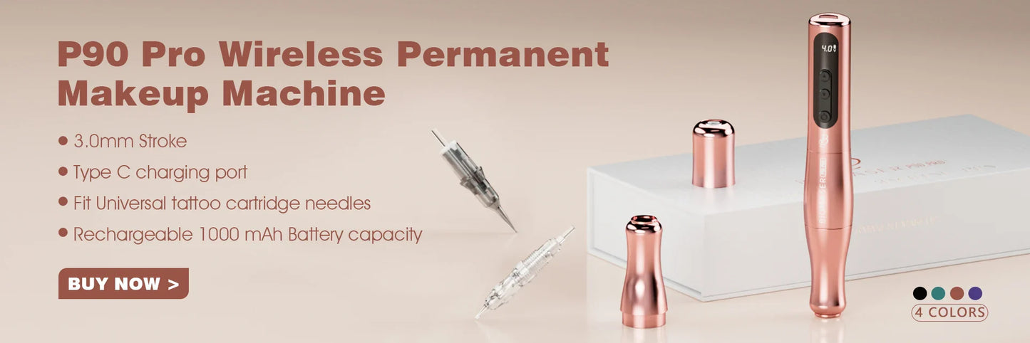 10PCS BIOMASER Disposable Tattoo Needles — Permanent Makeup Cartridges for Eyebrow & Lip, 1R/2R/3R/5R