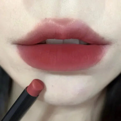 TX010 Thin Tube Matte Lipstick – Waterproof, Sweatproof, Long-Lasting Lip & Cheek Makeup