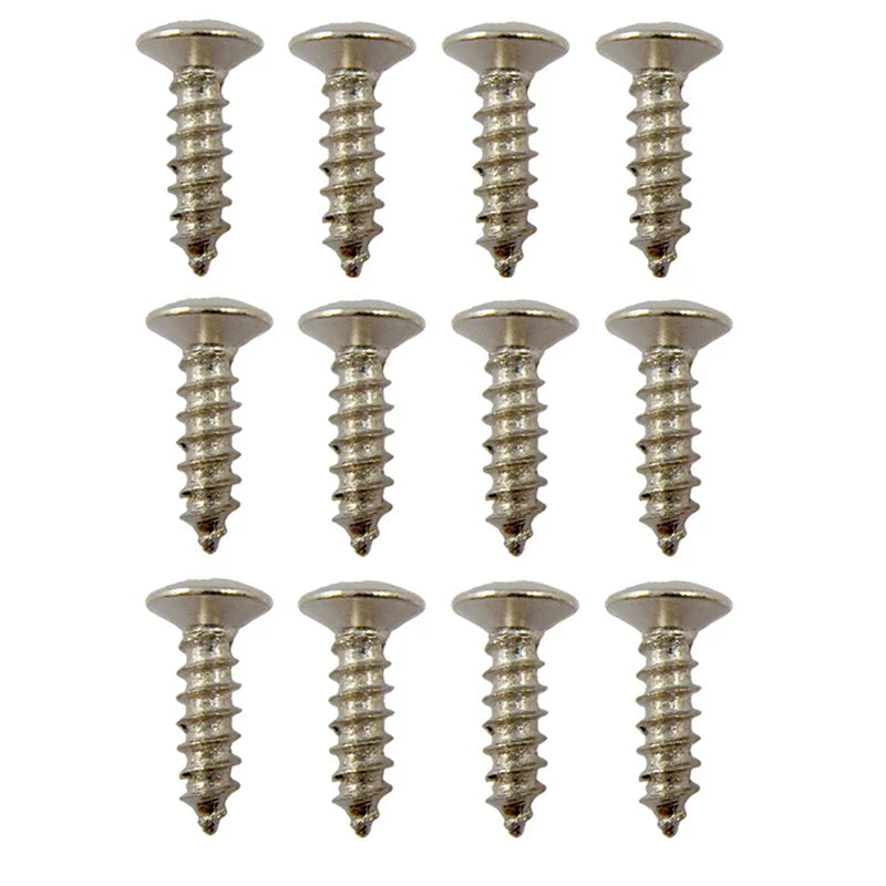 Electric Guitar Bass Pickguard Screws - 3x12mm Protective Plate Rear Cover Screws with Storage Box