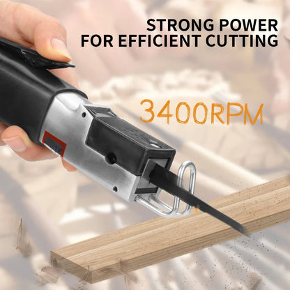 1/4 Inch Pneumatic Reciprocating Saw - Portable Air Cutting Tool for Automotive, Metal & Woodworking Projects