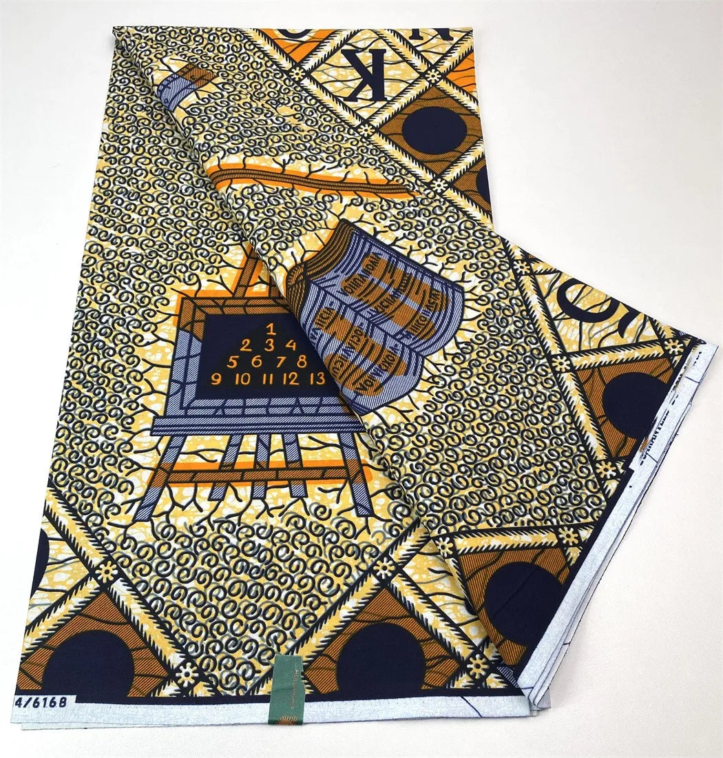 Latest Style Ankara Wax Print Fabric - 100% Cotton High Quality Soft African Real Wax Material