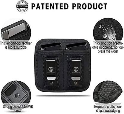 9mm .40 .45 Pistol Magazine Pouch – Single/Double Stack Holster, Concealed Carrier for Glock, S&W M&P, Sig Sauer, 1911, Beretta
