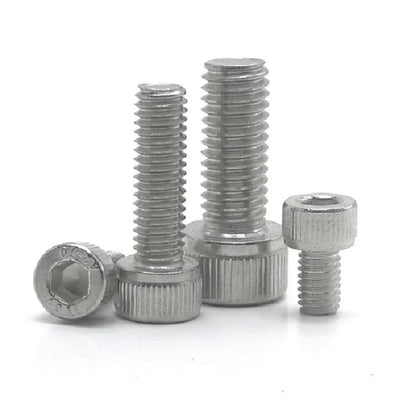 Stainless Steel Hex Socket Screws - DIN912 M1.6 M2 M2.5 M3 M4 M5 M6 M8 Grade 12.9 Black Allen Head Cap Bolts 5/100pcs