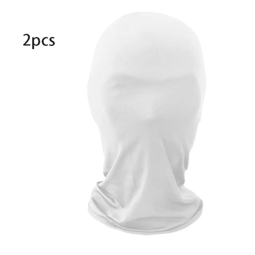 Black Cosplay Full Mask - Breathable Thin Hood Head Cover for Halloween & Costume Parties