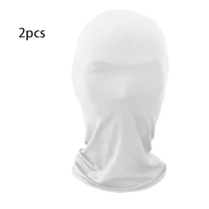 Black Cosplay Full Mask - Breathable Thin Hood Head Cover for Halloween & Costume Parties