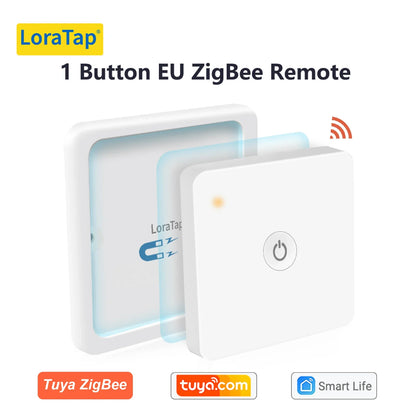 LoraTap ZigBee 3.0 Wireless Push Button Remote Controller – Smart Scene Automation Switch for Tuya Smart Life App (EU/US Compatible, 13 Types)