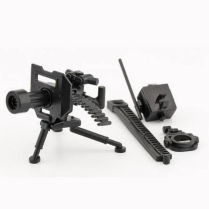 Military Building Blocks Soldier Set - Tactical Weapons Figures with Gatling Gun, Rifle, Mortar & Accessories Toy Kit