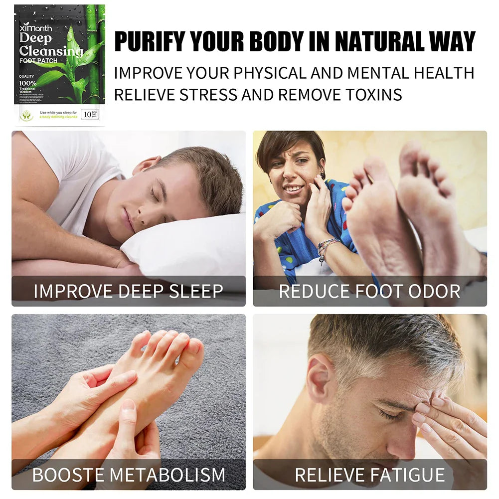 10-200PCS Detox Foot Patches – Herbal Stress Relief & Deep Sleep Aid | Foot Care & Body Detox Stickers