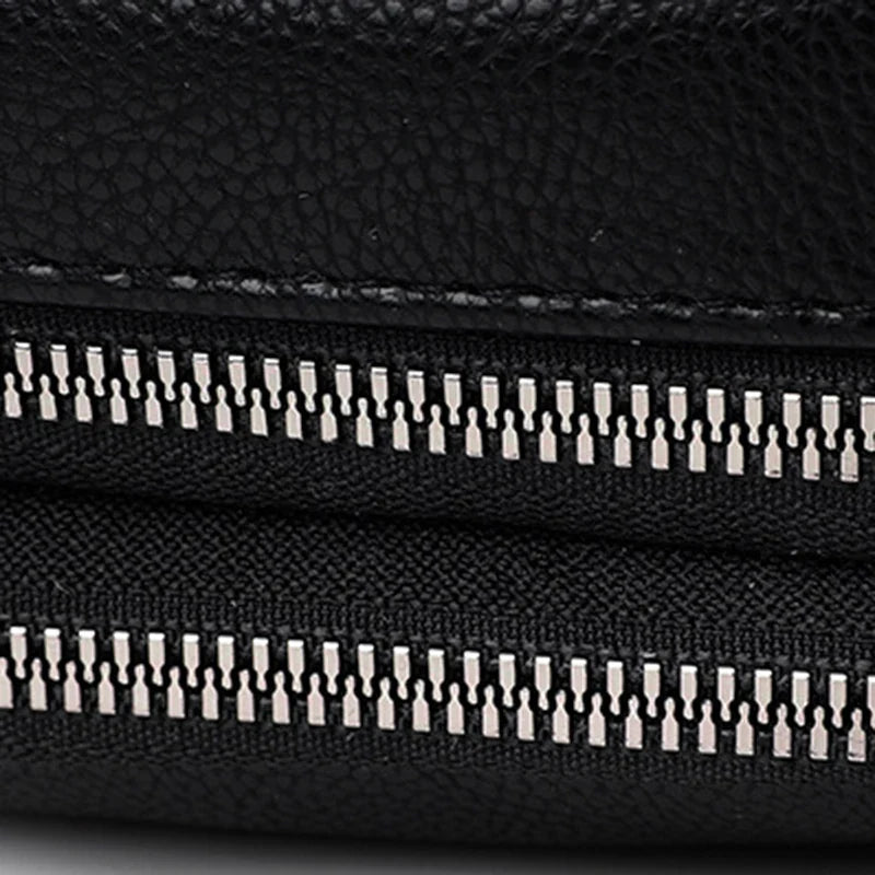 Women’s Solid Color Rivet Zipper Phone Bag – Soft Leather Small Square Shoulder & Crossbody Bag, Fashionable and Simple