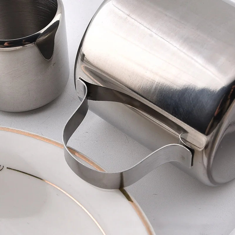 Stainless Steel Milk Pitcher - Non-Stick Latte Art Cream Frothing Jug for Coffee, Cappuccino & Barista Drinks