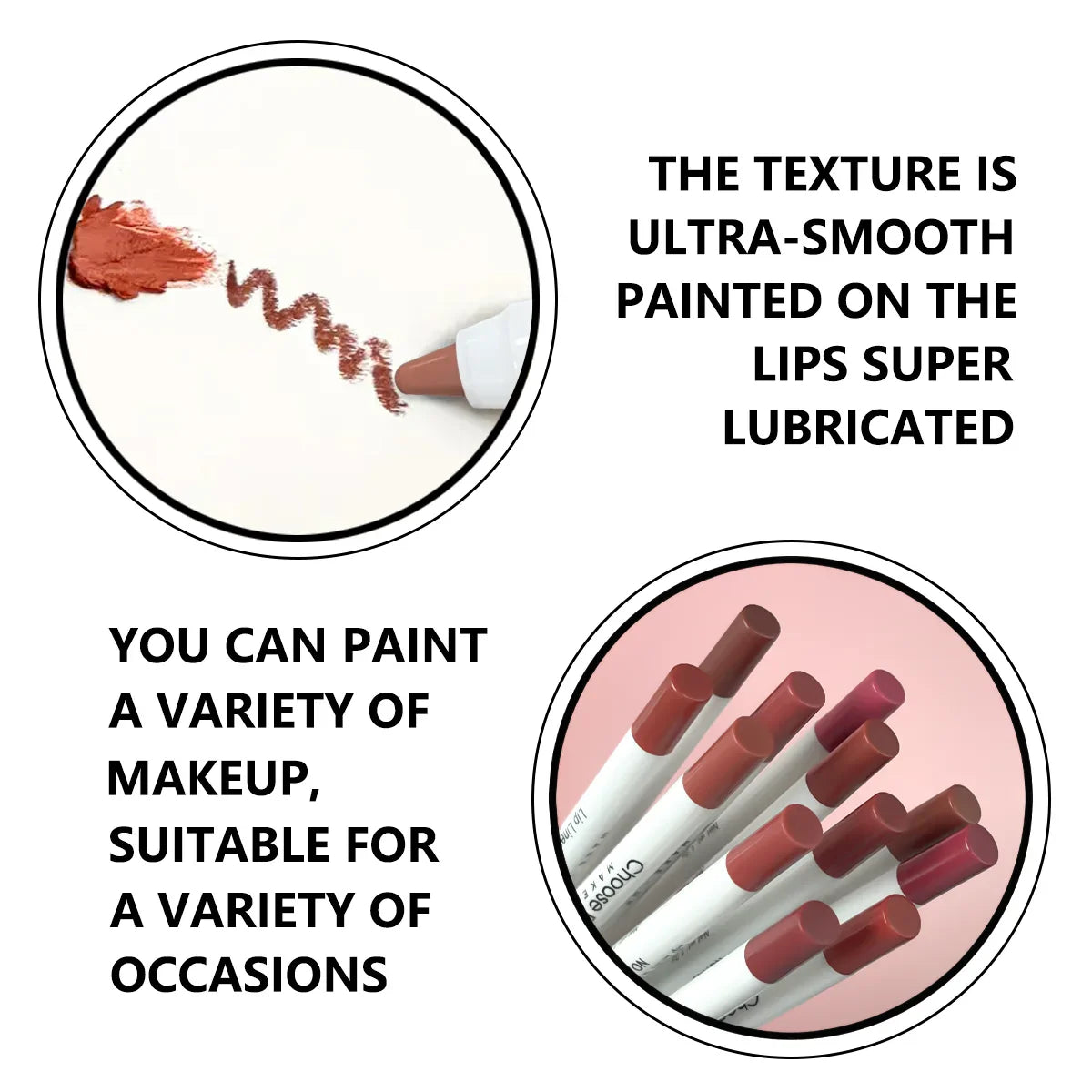 12-Color Waterproof Matte Lip Liner Pencil Set – Long-Lasting, Non-Stick, Sexy Lip Contour Makeup