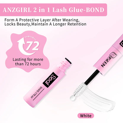 DIY Segmented False Eyelash Set – Large Capacity Cluster Eyelash Book with Glue, Remover, Tweezers & Brush, Festival Gift
