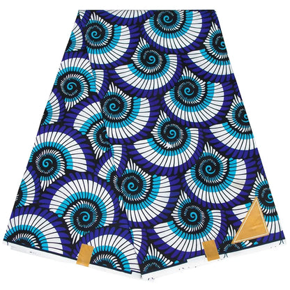 BintaRealWax Geometric Ankara Fabric - Polyester Sewing Cloth by the Yard FP6258