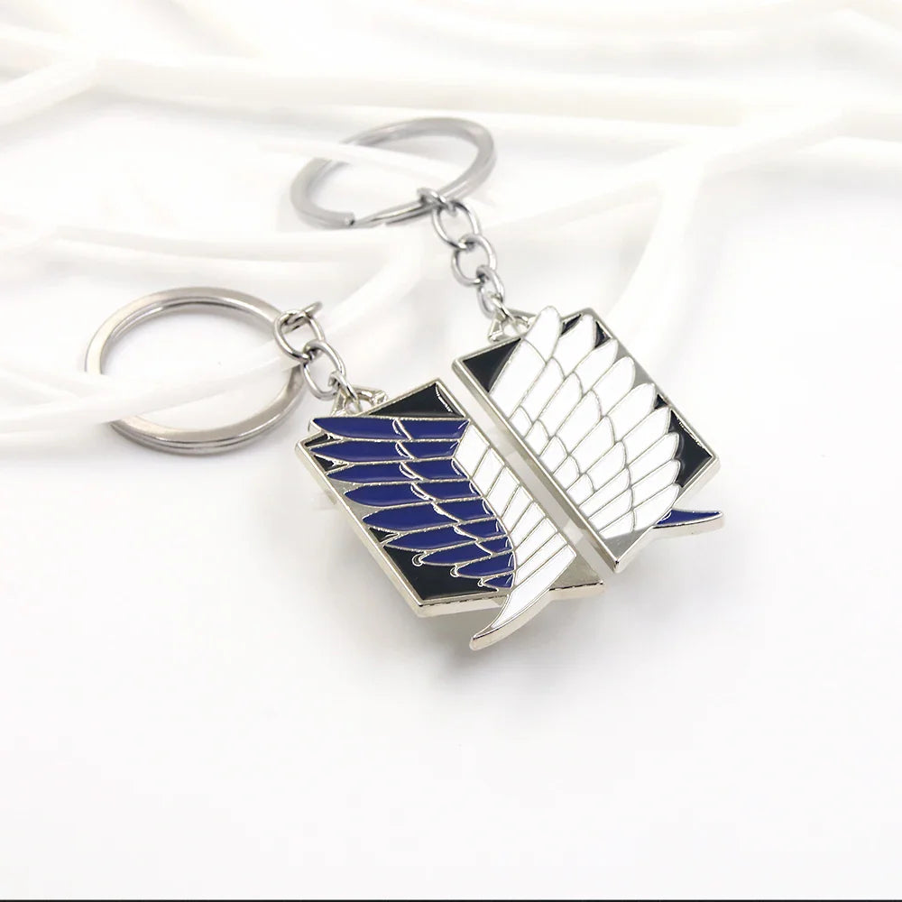 Anime Wings of Liberty Scouting Legion Keychain – Cosplay Alloy Pendant Keyring for Backpack, Men & Women Fan Gift